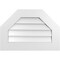 Ekena Millwork Octagonal Top Surface Mount PVC Gable Vent w/ 3-1/2"W x 1"P Standard Frame, 26"W x 18"H GVPOT26X1801SN - alternate 1